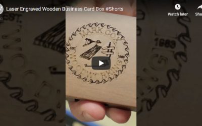 Laser Engraved Wooden Business Card Box