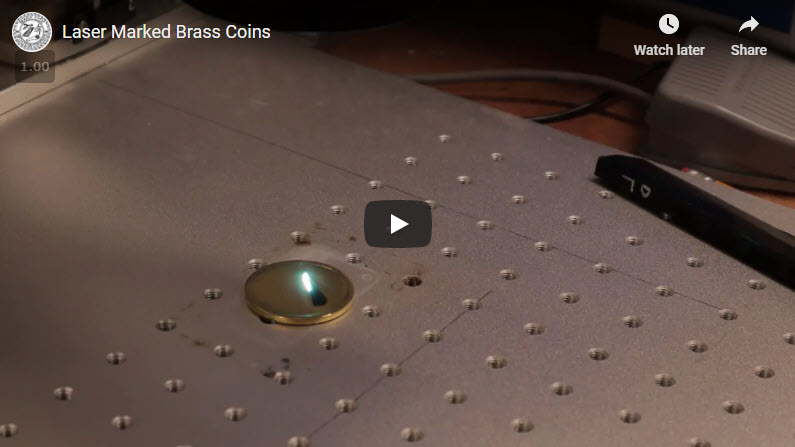 Laser Marked Brass Coins