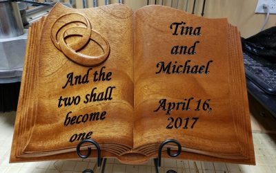 Wooden Wedding Albums and Signs
